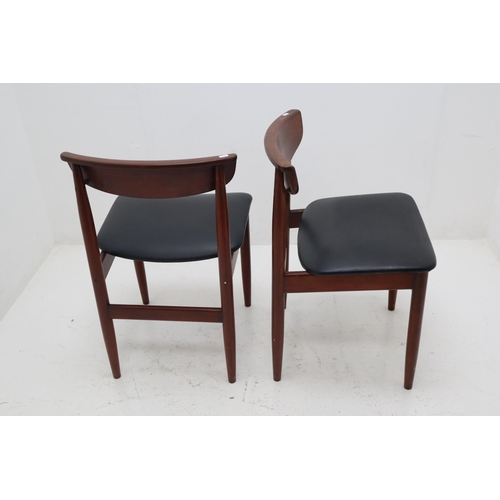 625 - Four Mid Century Danish G-Plan Style Rosewood Dining Chairs with Waterproof Seat Covering all in goo... 