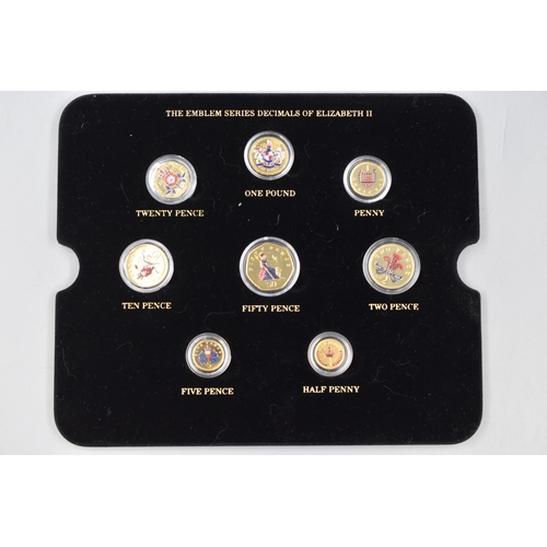 250 - Changing Face Of British Coinage Gold Plated And Embellished Coins including The Emblem series decim... 