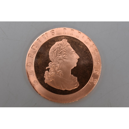 257 - The London Mint 1797 Copper Penny Complete with Case and Certificate