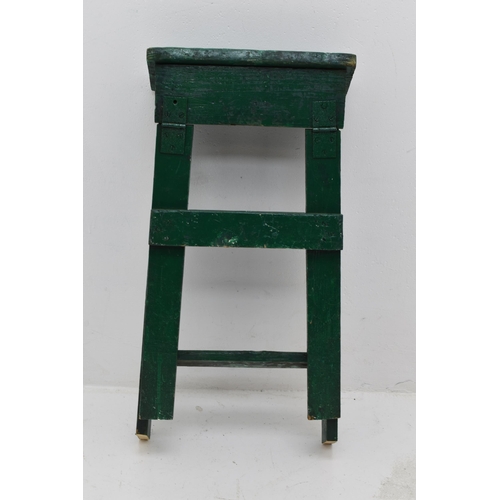 646 - Vintage Wood Two Step Ladder, Requires Attention, Total Height 24