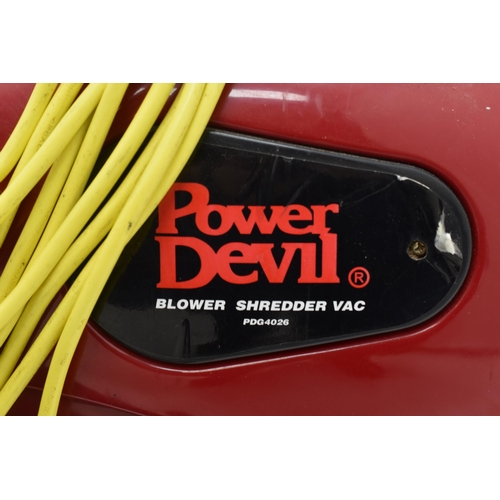 652 - A Power Devil Fairway 1600 Garden Blower, Powers on When Tested.