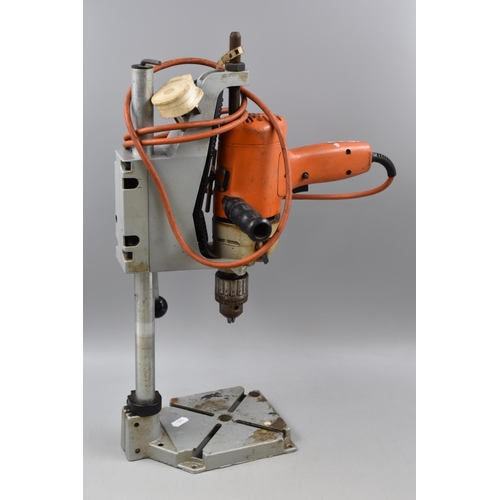 653 - Black & Decker Hand Drill with D910 Vertical Drill Stand (Working)