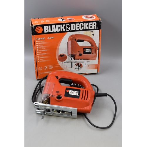 655 - Black & Decker (KS633T) 400w Jigsaw in original box (working)