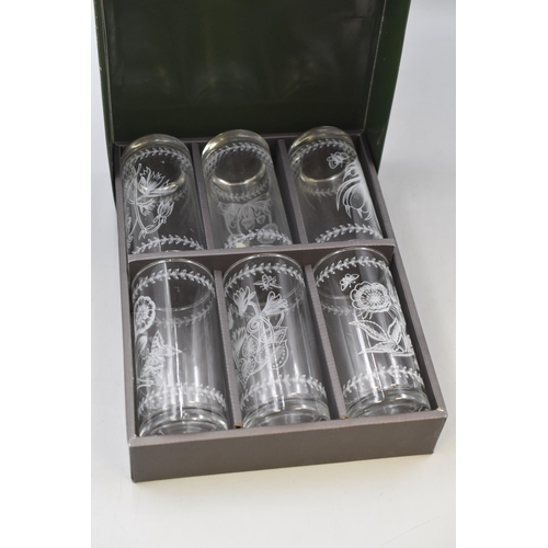 285 - Vintage Boxed Set of Six Portmeirion Hi-Ball Glasses