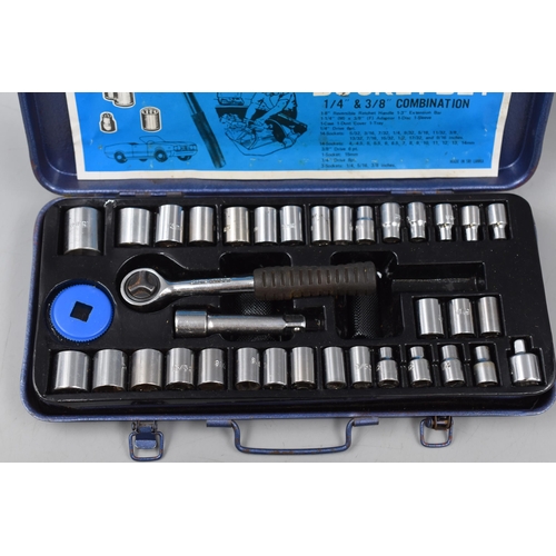 679 - Imperial and Metric Ratchet socket set and a Draper Metric Socket set