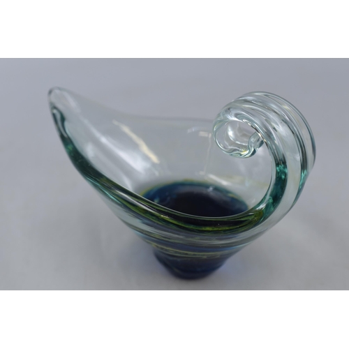 292 - Mid Century Hand Blown Studio Glass Mdina Aladdin's Lamp Bowl 6