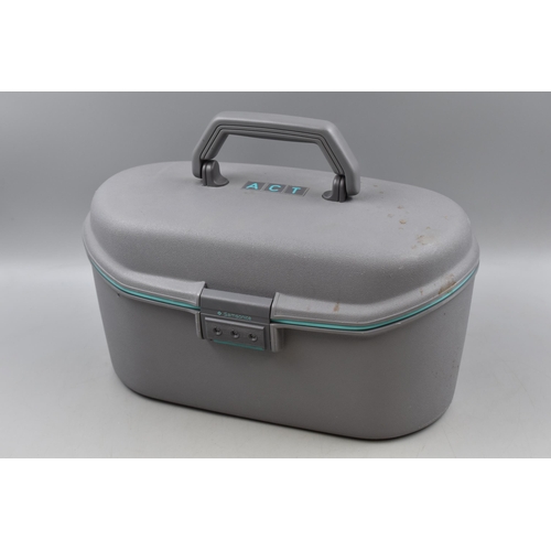 705 - Samsonite Vanity Case with Mirror and Combination Lock