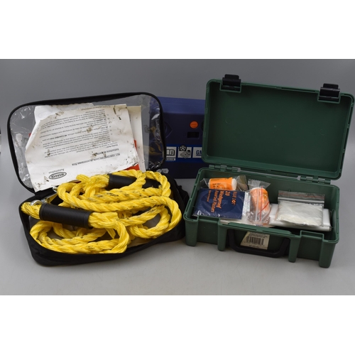 711 - Vehicle Emergency Breakdown Kit to include Electric Pump, Tow Rope and Medical Kit