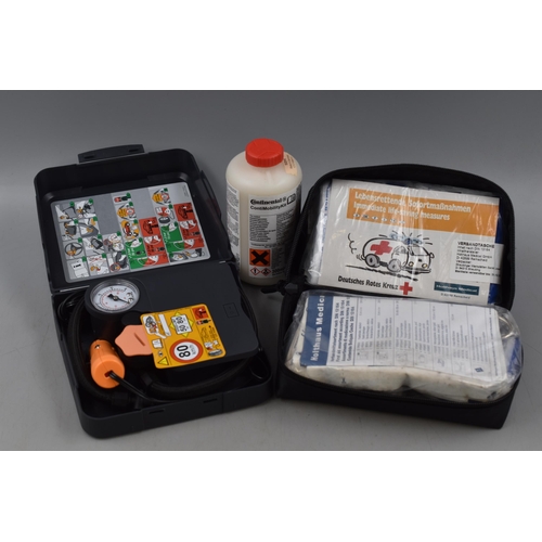 723 - Vehicle Emergency Breakdown Kit to include Electric Pump with tyre Slime and a First Aid Kit