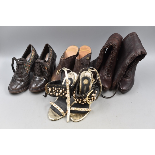 753 - Mixed Lot of ladies worn Shoes and Boots to include Clarks