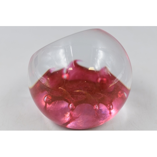 A Caithness 40 Year Wedding Anniversary Celebration Paperweight, In