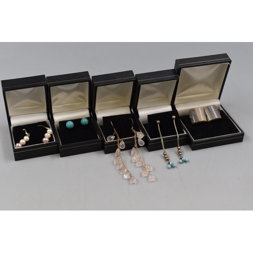 224 - Sterling Silver 9 Boxed Pairs of Earrings