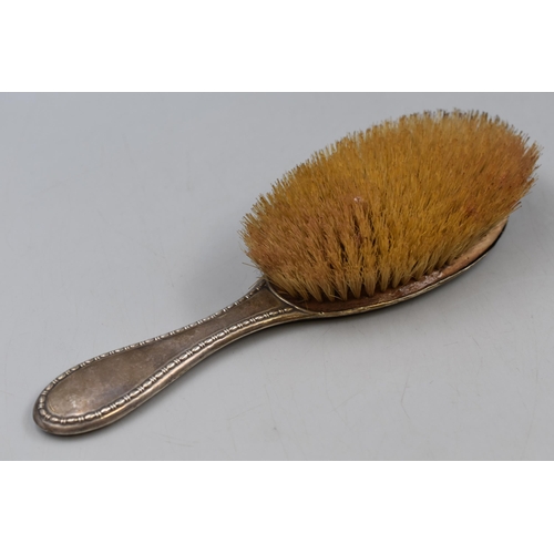 47 - Sheffield Silver Hairbrush Hallmarked