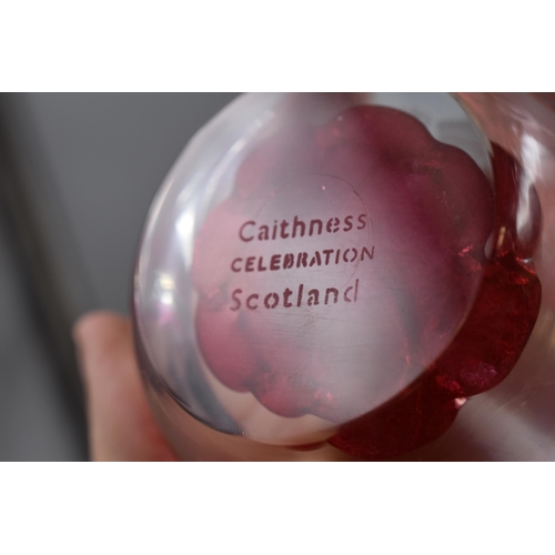 308 - A Caithness 40 Year Wedding Anniversary Celebration Paperweight, In Original Box.