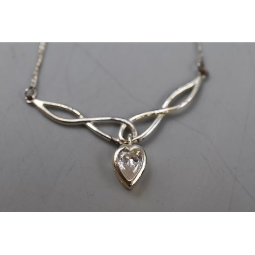 64 - Sterling Silver Necklace with Celtic Style Pendant