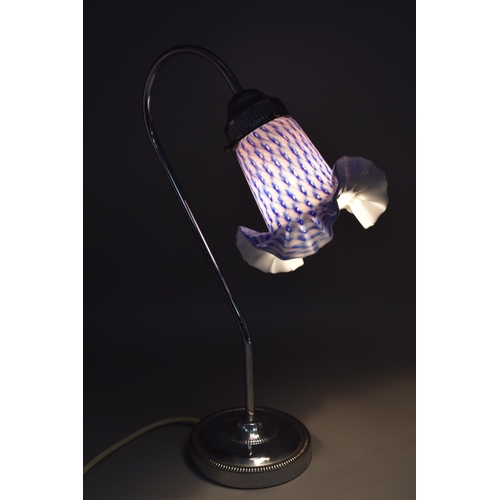 353 - Vintage Chrome Tulip Lamp (Working)