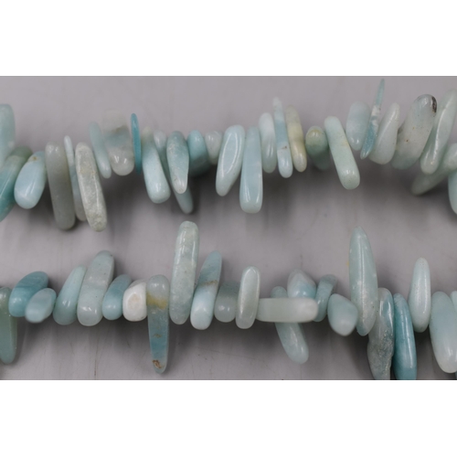 90 - Natural Rock Crystal Bracelet Possibly Amazonite