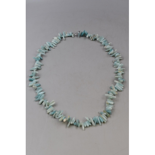 90 - Natural Rock Crystal Bracelet Possibly Amazonite