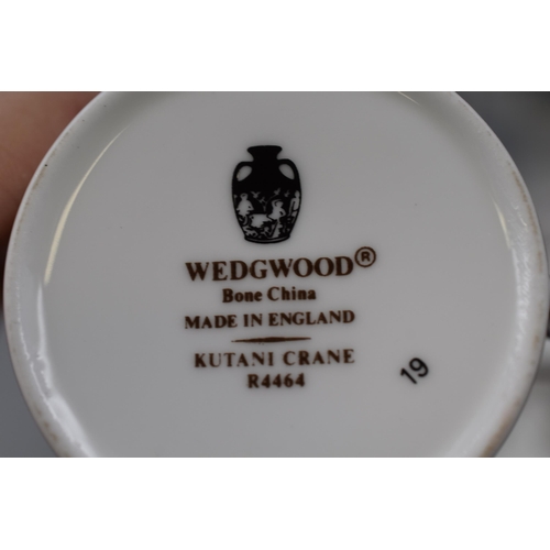 389 - Fifteen Piece Wedgwood Kutani Crane Bone China Coffee Set to include Coffee Pot, Milk Jug, Cups and ... 