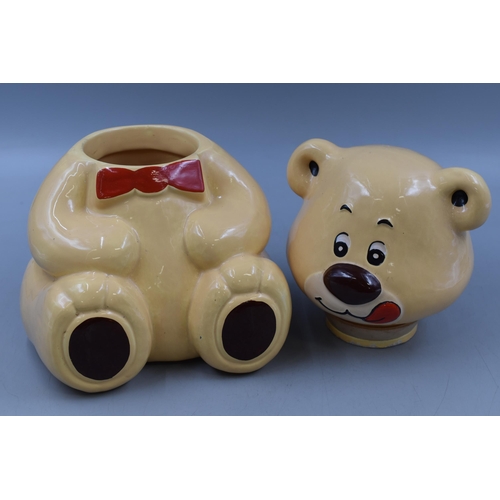 391 - Large Price Kensington Ceramic Teddy Bear Biscuit Barrel 10