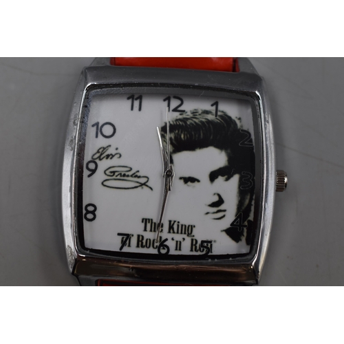 157 - Elvis Presley The King Of Rock & Roll Jack Daniels Watch (Working)