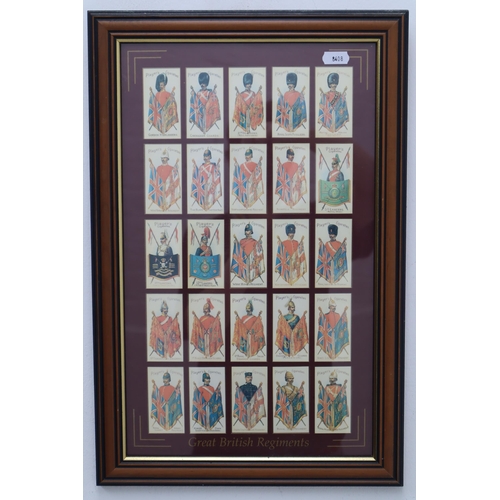 403 - Two Framed and Glazed Players Cigarette Card Collections Featuring Great British Regiments.