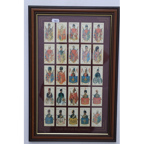 403 - Two Framed and Glazed Players Cigarette Card Collections Featuring Great British Regiments.