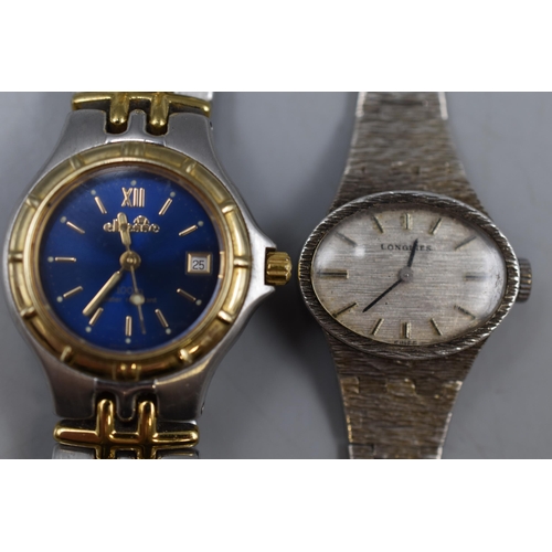 160 - Elesse Watch and a Sterling Silver Longines Ladies Watch