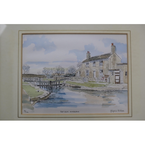 408 - Framed and Glazed Limited Edition 39/250 Watercolour Painting Entitled Top Lock Wheelton Signed by A... 