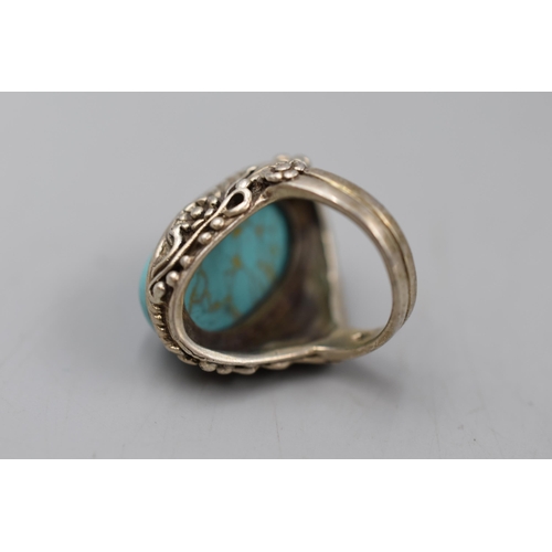 234 - Sterling Silver Turquoise Ring Size N