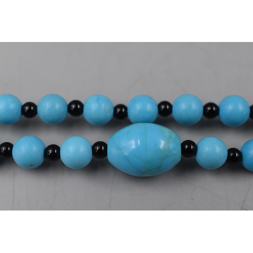 259 - Turquoise Bead Necklace New With Tag