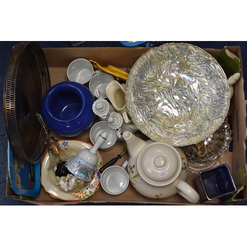 445 - LARGE Collection of Ceramics, Glassware and Viners of Sheffield Plated Tray some A/F