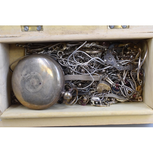 285 - Mixed Selection of Scrap Silver Jewellery including Watch Case (Approx Weight 319 grams)