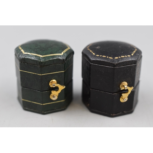 459 - Twelve Vintage Ring Boxes with Clasp