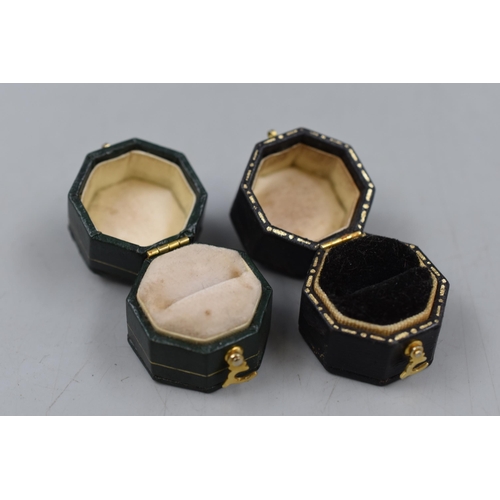 459 - Twelve Vintage Ring Boxes with Clasp