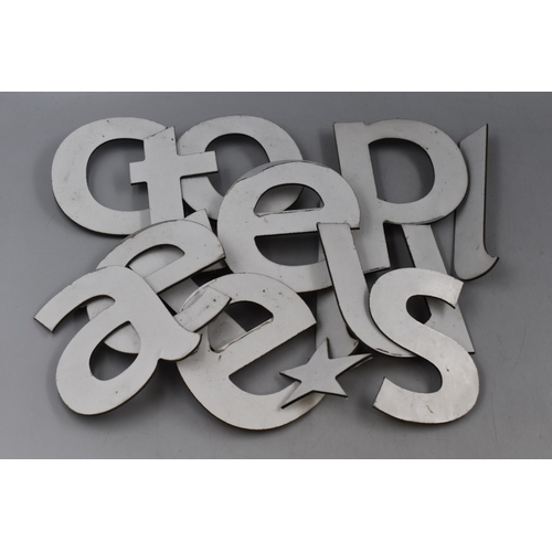 487 - Selection of 13 Aluminium Signage Letters plus Star