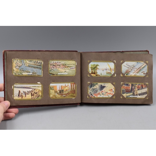 488 - Four Vintage Leather Wallets, With A Leather Wallet Containing a Selection of cigarette Cards.