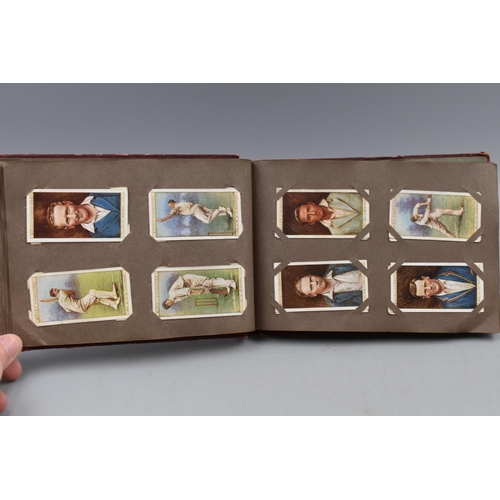 488 - Four Vintage Leather Wallets, With A Leather Wallet Containing a Selection of cigarette Cards.