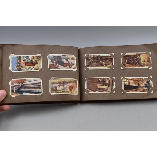 488 - Four Vintage Leather Wallets, With A Leather Wallet Containing a Selection of cigarette Cards.