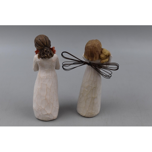 338 - Pair of Small Willow Tree Figures approx 5