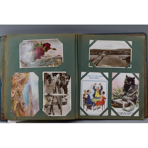 493 - Vintage Postacard Album Containing approx 95 Postcards including Topographical and Funnies dating fr... 