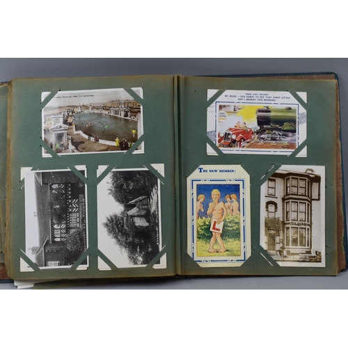 493 - Vintage Postacard Album Containing approx 95 Postcards including Topographical and Funnies dating fr... 