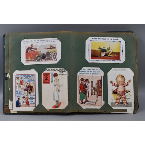 493 - Vintage Postacard Album Containing approx 95 Postcards including Topographical and Funnies dating fr... 