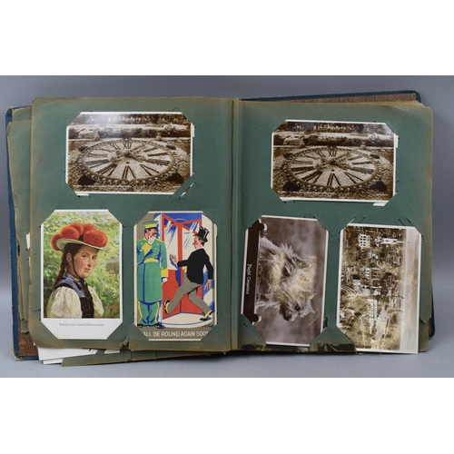 493 - Vintage Postacard Album Containing approx 95 Postcards including Topographical and Funnies dating fr... 