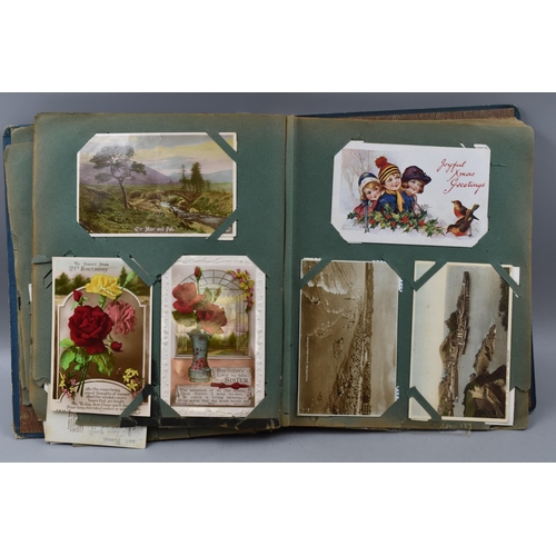 493 - Vintage Postacard Album Containing approx 95 Postcards including Topographical and Funnies dating fr... 