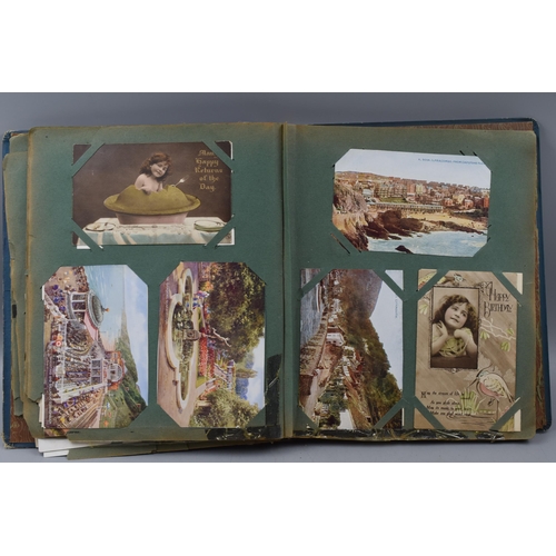 493 - Vintage Postacard Album Containing approx 95 Postcards including Topographical and Funnies dating fr... 