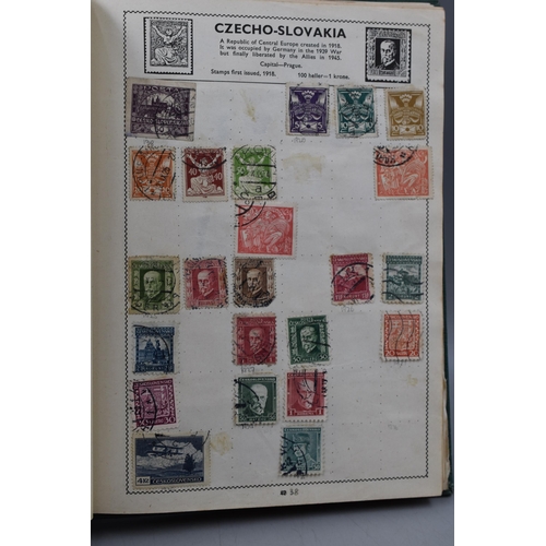 499 - Movaleaf Worldwide Stamp Album Containing a Large Selection of Great Britian, Hong Kong, Indian and ... 