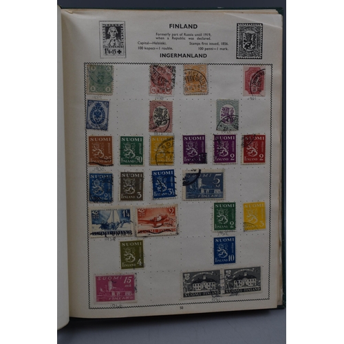 499 - Movaleaf Worldwide Stamp Album Containing a Large Selection of Great Britian, Hong Kong, Indian and ... 