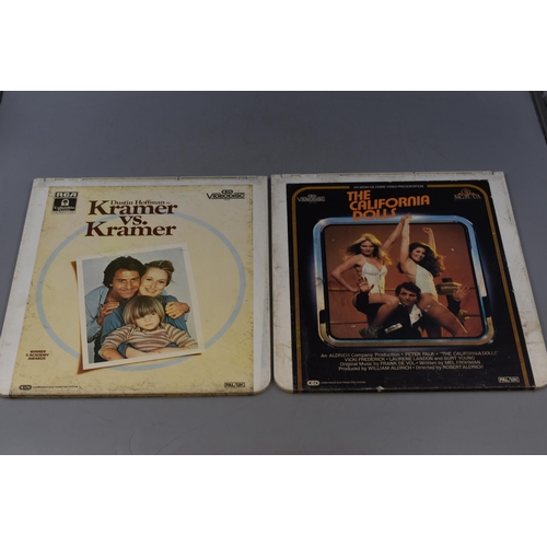 511 - Selection of 8 CED Videodiscs including Rich & Famouse, The China Syndrome, the Fog  and more