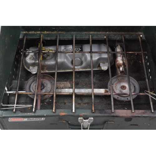 664 - Vintage Coleman 424 Duel Fuel Two Ring Camping Stove